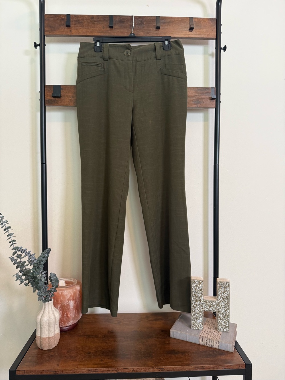 Dressbarn Olive Stretch Career Dress Pants | Women’s Size 8